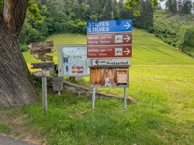 Signposts in the Eisack Valley
