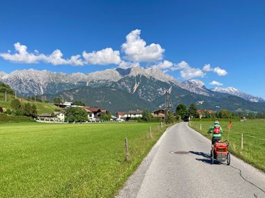 Radfahrer vor dem Steinernen Meer