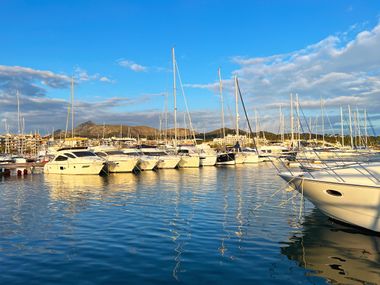 Boats in the harbour of Alcúdia