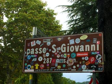 Ortsschild von Passo San Giovanni