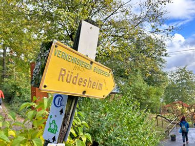 Wegweiser nach Rüdesheim