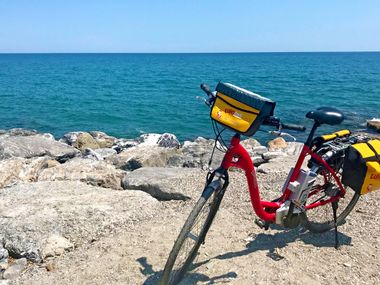 Bicycle at a coast