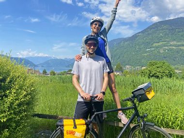 Eurobike employees on Lake Ossiach