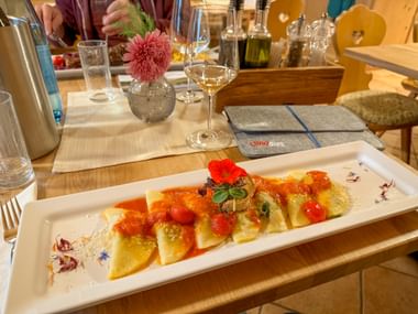 Ravioli with tomato sauce