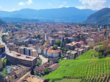 View of Bolzano from the cable car