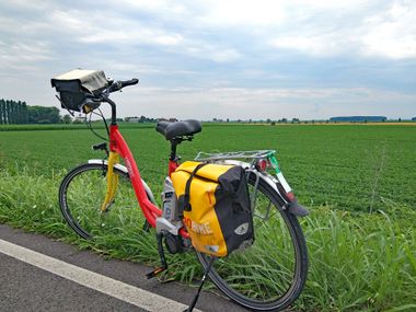 Bicycle at the Adige Cycle Path