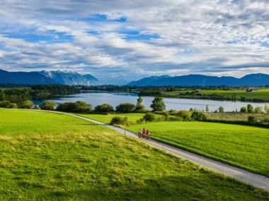 Riegsee Landschaft Blick auf den Riegsee und die umliegende Landschaft