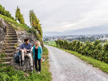 Hiking couple in St. Gallen