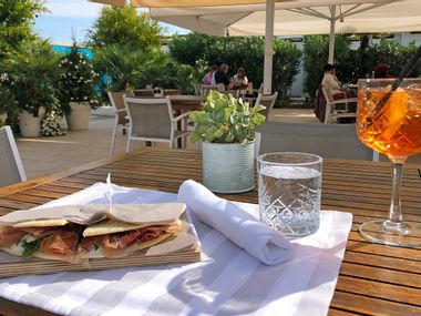 Piadina and Aperol Spritz