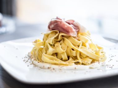 Tagliatelle with prosciutto