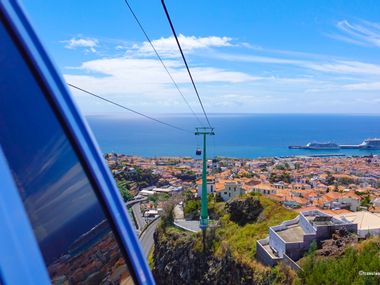 Cable car above Funchal