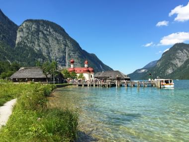 St. Bartholomae at lake Koenigssee