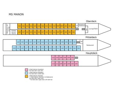 Deck plan of the MS SE-Manon