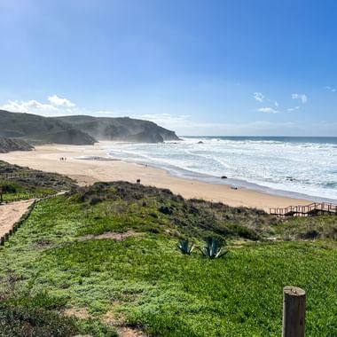 Beach panorama at Praia do Amado