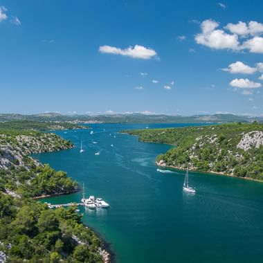 View over one of the bays of the Krka National Park