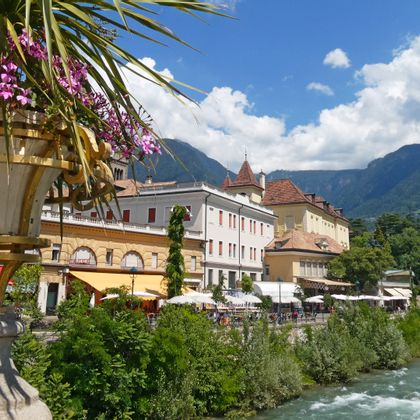 View of Merano and the River Adige