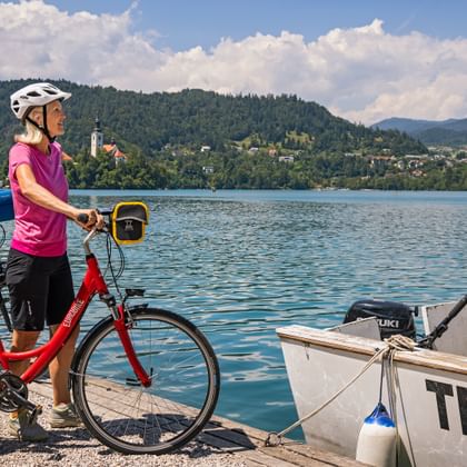 Radfahrer am Bledersee