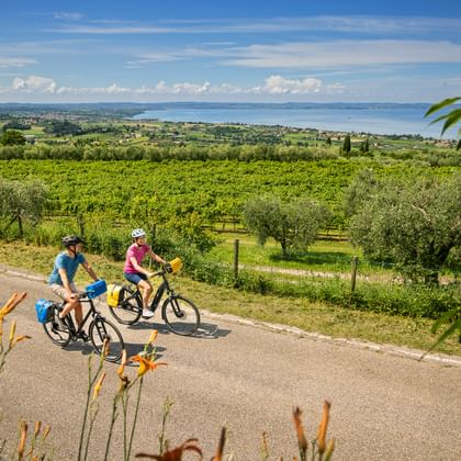 2 cyclists near Cavaion Veronese