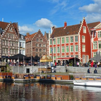 The Graslei quay in Ghent