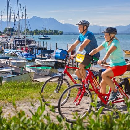 Radfahrer in Gstadt am Chiemsee