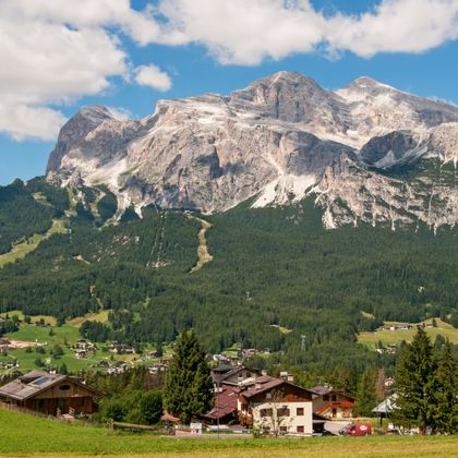 Panoramic mountain view from Cortina d'Ampezzo