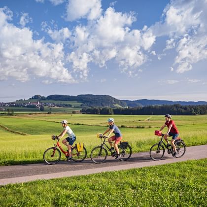Cyclists in Michaelbeuern