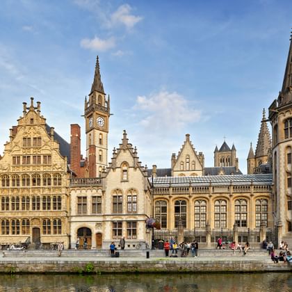 The Graslei quay in Ghent