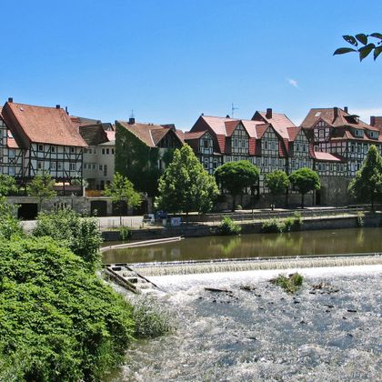 View of the old town of Hannoversch Münden