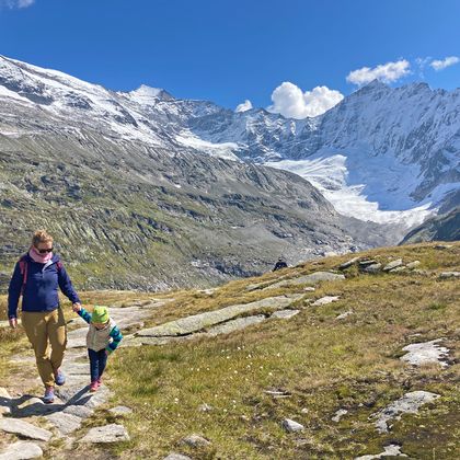 Wanderer in der Weissbacher Gletscherwelt