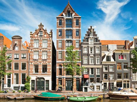 Brick houses in Amsterdam