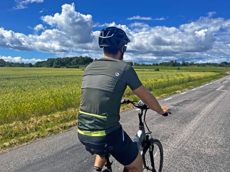 Cyclists on the cycle path