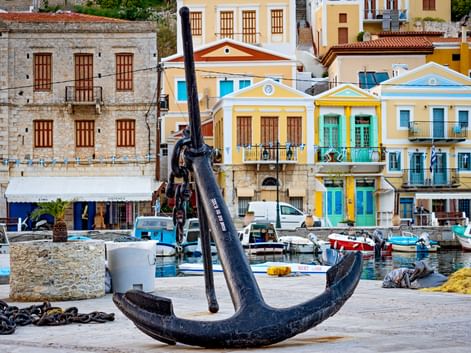 Anchor on the island of Symi