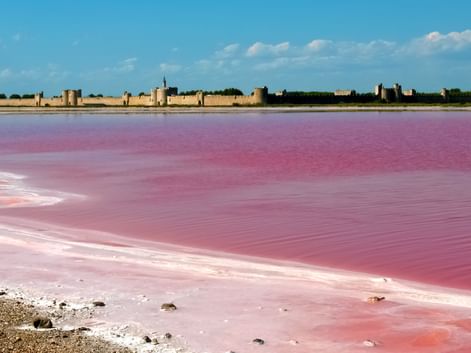 Salt mine close to Arles in the southern part of the Camargue