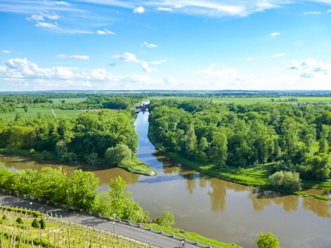 Confluence of the Vltava and Elbe rivers in Melnik