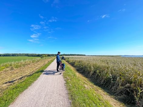 Radfahrer am Radweg