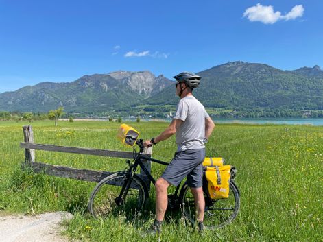 Radfahrer am Wolfgangsee