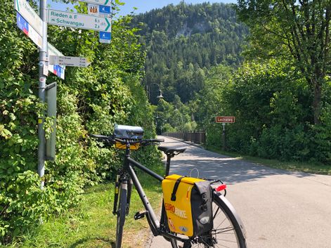 Radweg am Lechsteg