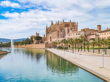 View of the cathedral in Palma