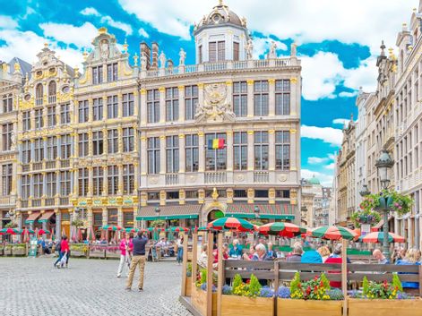 The golden grand place in Brussels