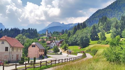 View of a mountain village