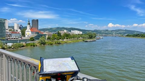 View of the Danube and the city