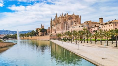 View of the cathedral in Palma