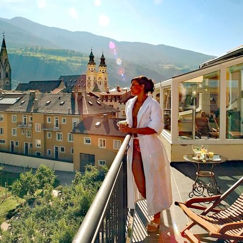 Balcony from Hotel Krone in Brixen