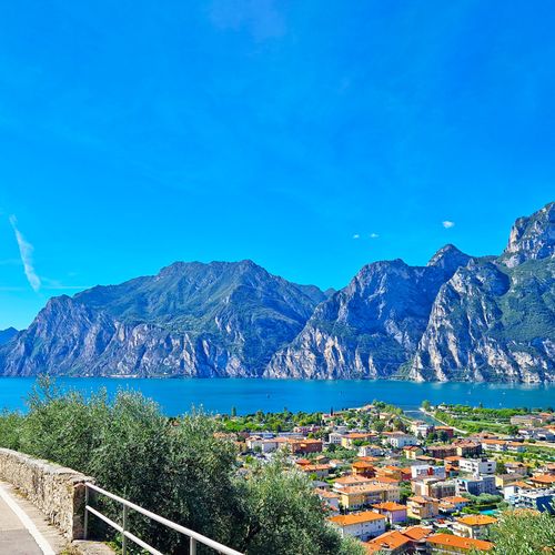 View of Lake Garda and mountains