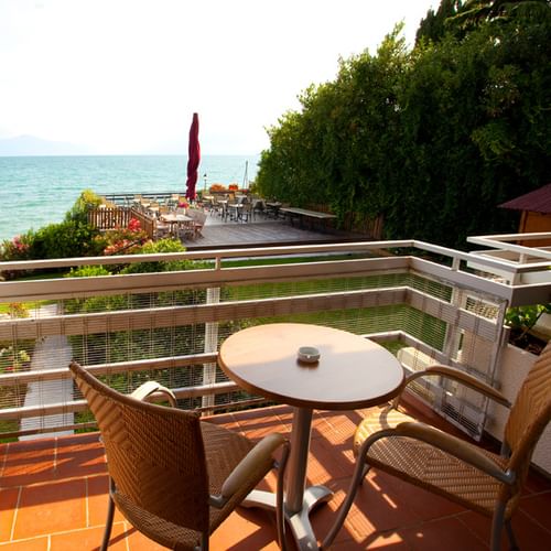 Ausblick aus dem Zimmer im Hotel Lido
