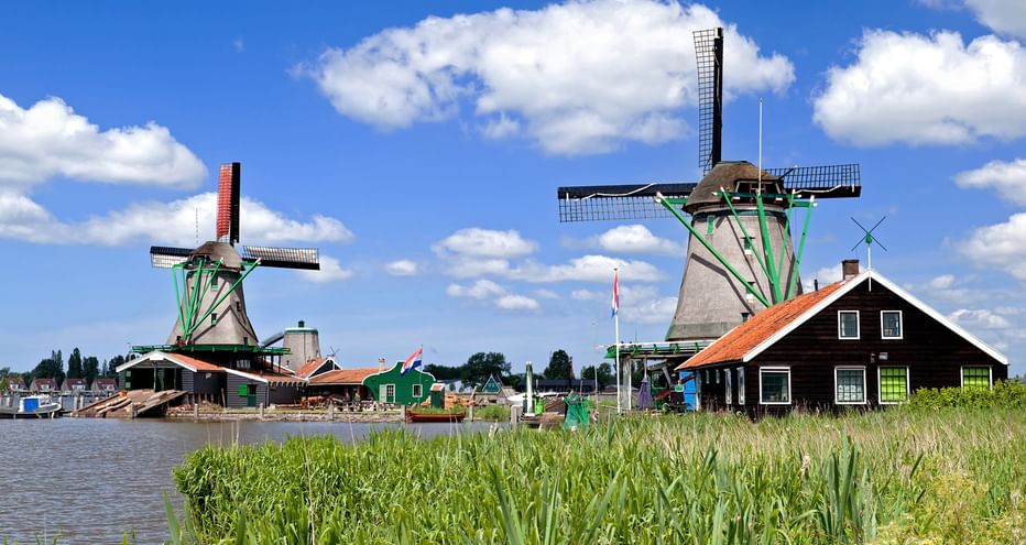 Windmills in the open-air museum near Arnhem
