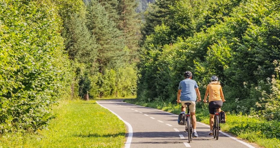 Cyclists in Romania