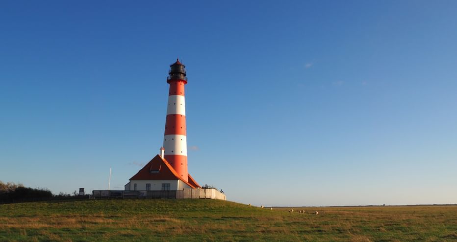 The lighthouse Westerheversand on Eiderstedt