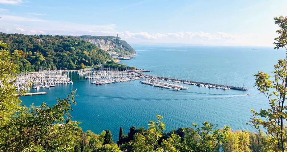 View of the port of Sistiana