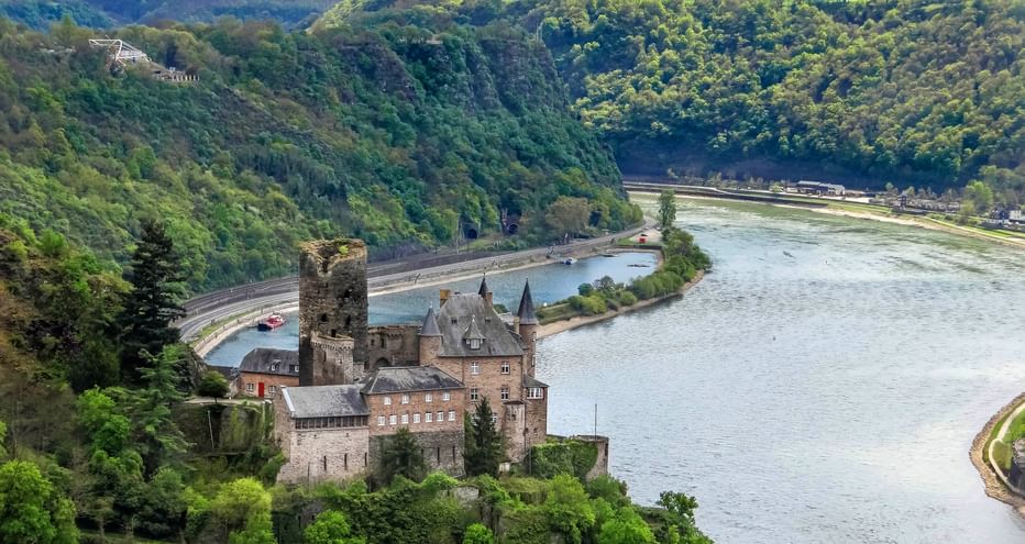 View of Katz Castle and the Loreley Rocks
